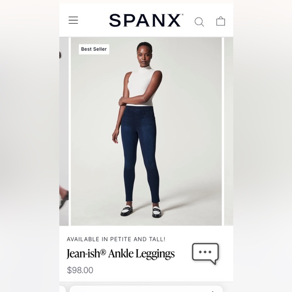 Spanx Jean-ish Ankle Leggings, Denim in very good condition - Picture 7 of 7